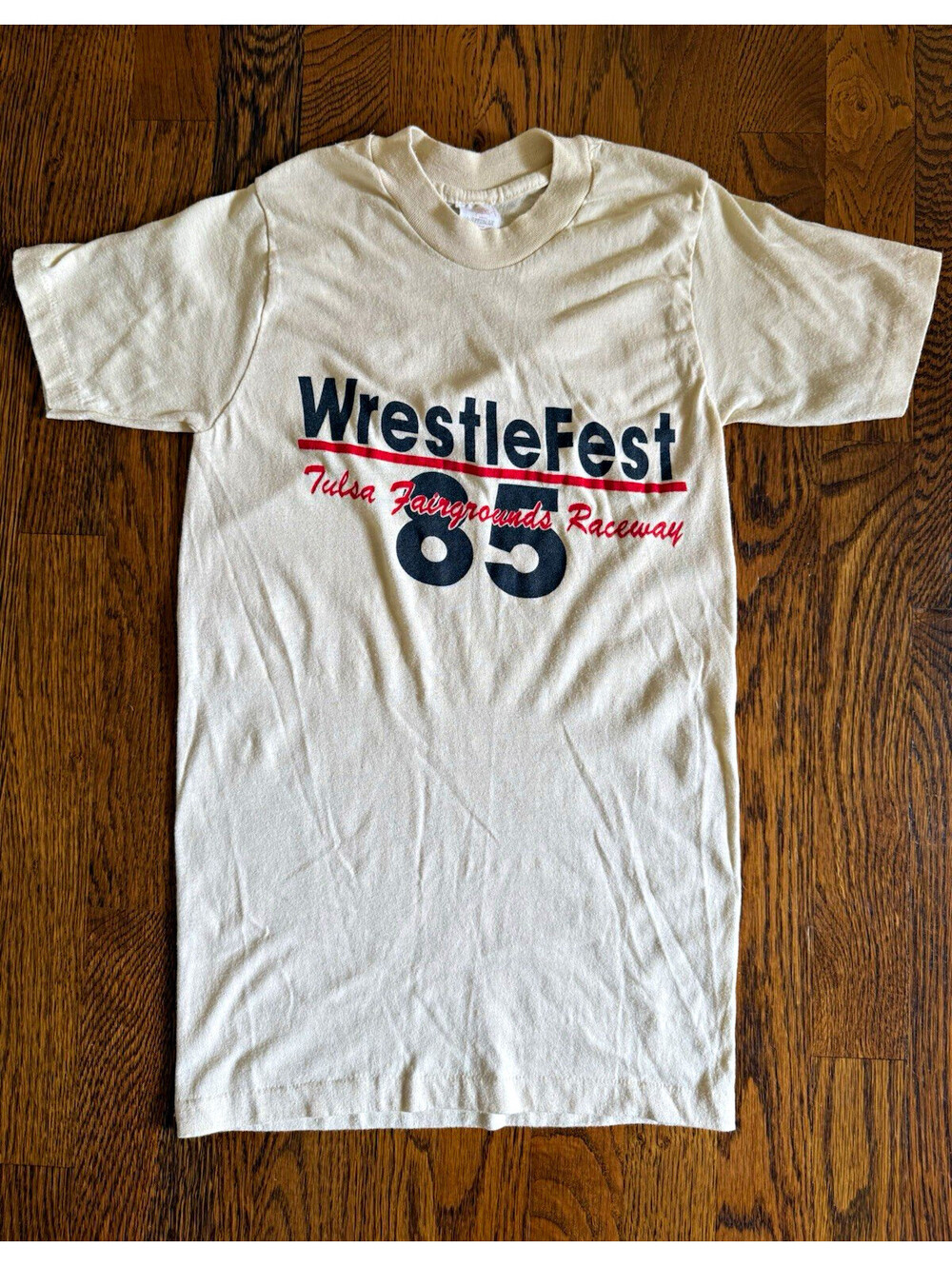 VTG 80’s Mid-South Wrestling Sport-T Men's S Beige Wrestling Graphic Print T